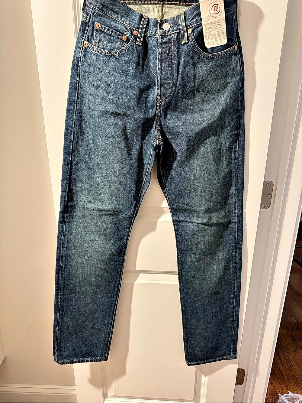 Levi's 501 Original Fit Women's Jeans Original Fit Straight Leg Jeans Blue Waist